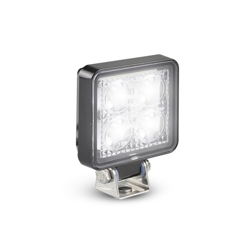 LED Auto Lamps 12W Compact Flood Reverse Lamp with Square Black Housing - Model 7312BM