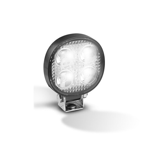 LED Auto Lamps 12W Compact Flood Reverse Lamp with Round Black Housing - Model 7512BM