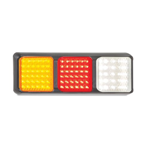 LED Auto Lamps Rear Combination Triple Assembly - Stop, Tail, Indicator & Reverse 12/24V 80BARWM