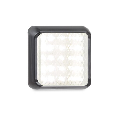 LED Autolamps 80W LED Reverse Lamp Square with Black Bracket