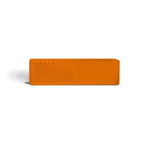 LED Auto Lamps Slimline Amber Reflex Reflectors - Rectangle Shape with 3M Double-Sided Tape Mount (9020A)