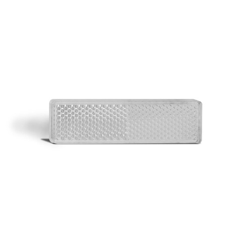 LED Auto Lamps Slimline White Reflex Reflectors - Rectangle Shape with 3M Double-Sided Tape Mount (9020W)