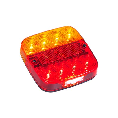LED Auto Lamps Square Rear Combination LED Lamps with Inbuilt Reflector and Licence Plate Lamp - 99ARLM
