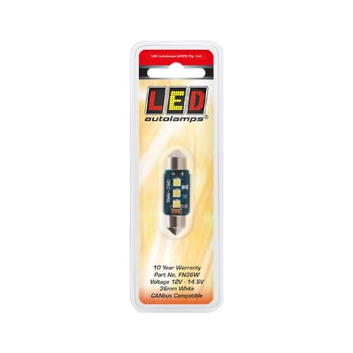 LED Autolamps FN36W 36mm White Festoon Bulb