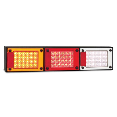 LED Auto Lamps Rear Combination Jumbo LED Lamp with Reflector - Stop, Tail, Indicator, Reverse (J3BARWM)