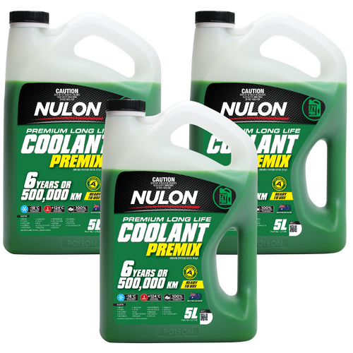Nulon Green Long Life Top-up Coolant Box Of 3 X 5 Litre Bottles LLTU5