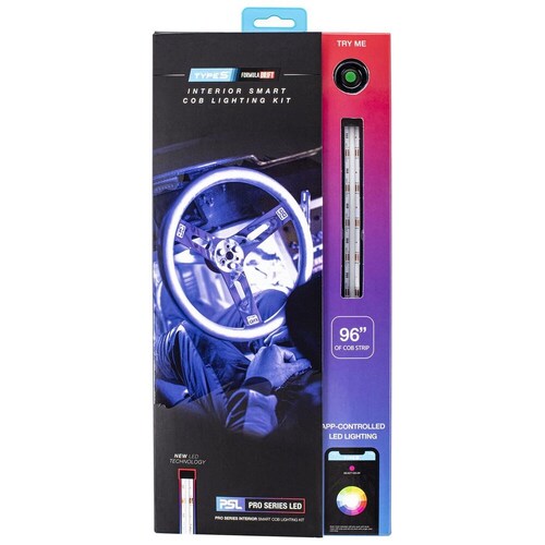 Type S GLM532675 96" (2.4 Metre) Pro Series Formula Drift App Controlled Interior Smart Cob LED Lighting Kit
