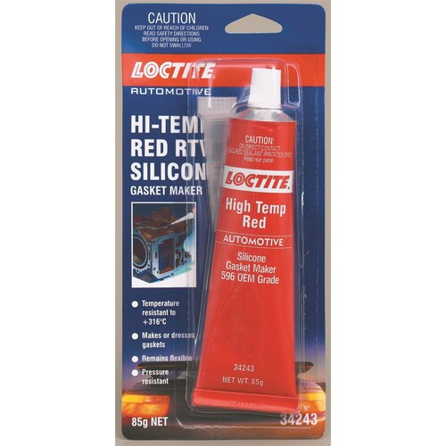 Loctite Hi Temp Rtv Silicone Gasket Maker - Red Superflex 85G 85g 34243