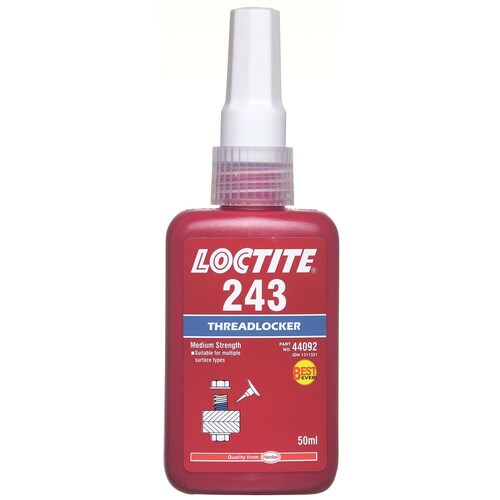 Loctite 243 Medium Strength Blue Threadlocker - 50mL 44092