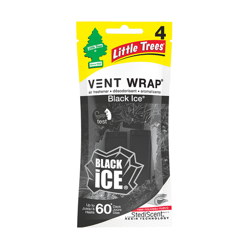 Little Trees Air Freshener Vent Wrap 4Pk - Black Ice 52731