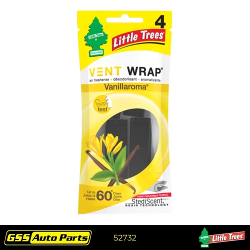 Little Trees Vent Wrap 4 Pk Vanillaroma 52732