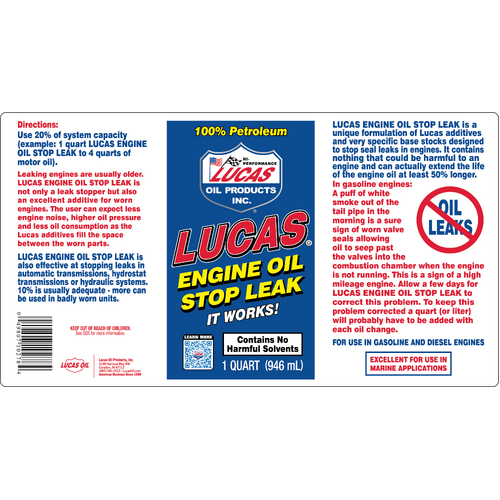 Lucas Oil Engine Oil Stop Leak 946ml 10278