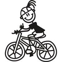 My Family Sticker- Mother Riding a Bike