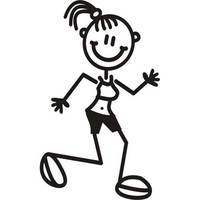 Genuine My Family Sticker - Mother Running