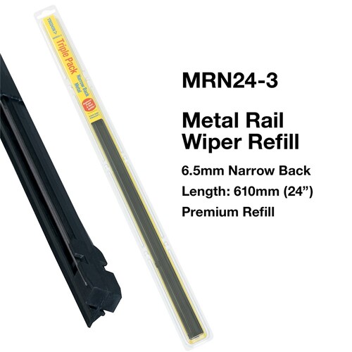 Tridon Front Wiper Blade Refills (Pair) - Narrow Back (3 Pack) 24In - 2Pc 610mm (24") MRN24-3