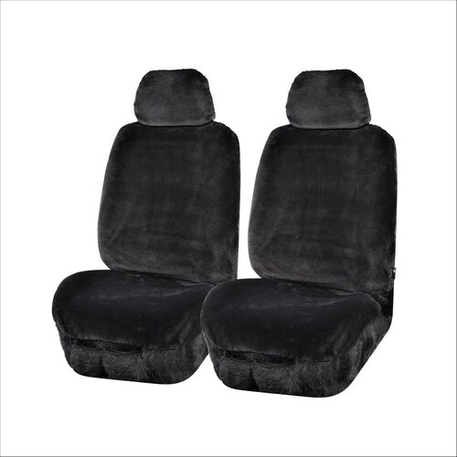 My Car Universal Front Seat Covers Size 30/35 Charcoal Finesse Fauxa3508