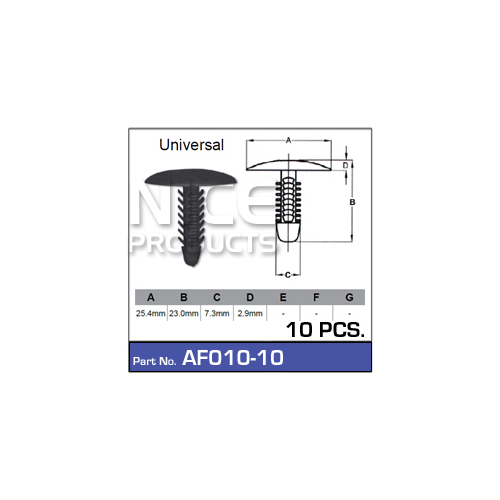 Nice  Fasteners (10 Pc)    AF010-10 AF010-10