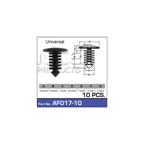 Nice  Fasteners (10 Pc)    AF017-10 AF017-10