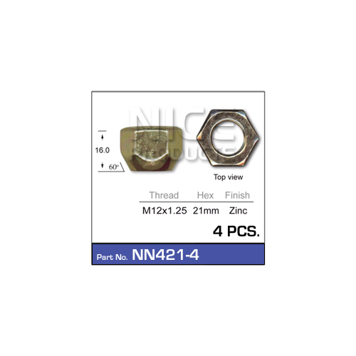 Nice  Wheel Nut (pack Of 4)    NN421-4 NN421-4 thumbnail