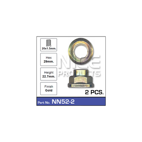 Nice  Hub Nuts (2 Pk)    NN52-2 NN52-2