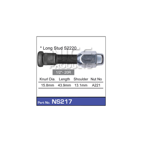 Nice  Wheel Stud & Nut (1)    NS217 NS217