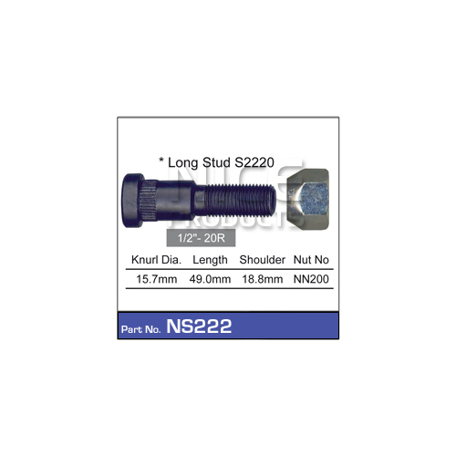 Nice  Wheel Stud & Nut (1)    NS222 NS222