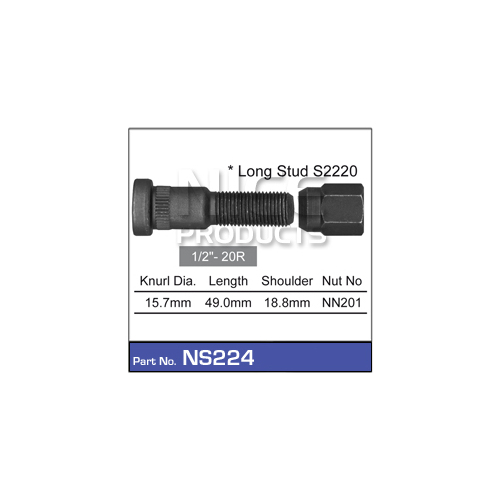 Nice  Wheel Stud & Nut (1)    NS224 NS224