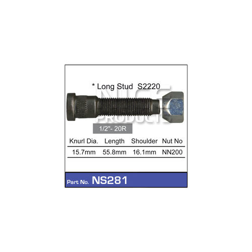 Nice  Wheel Stud & Nut (1)    NS281 NS281