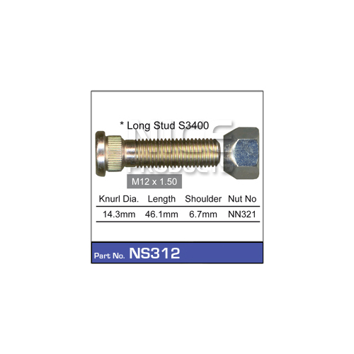 Nice  Wheel Stud & Nut (1)    NS312 NS312