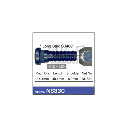 Nice  Wheel Stud & Nut (1)    NS330 NS330