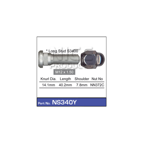 Nice  Wheel Stud & Nut (1)    NS340Y NS340Y