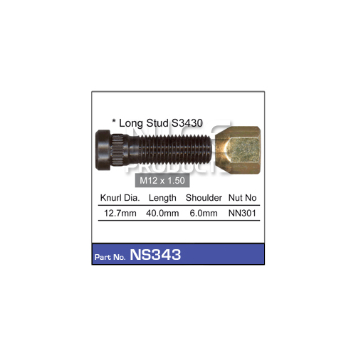 Nice  Wheel Stud & Nut (1)    NS343 NS343