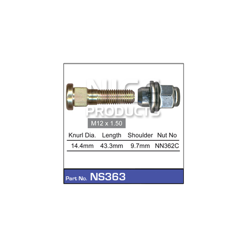 Nice  Wheel Stud & Nut (1)    NS363 NS363