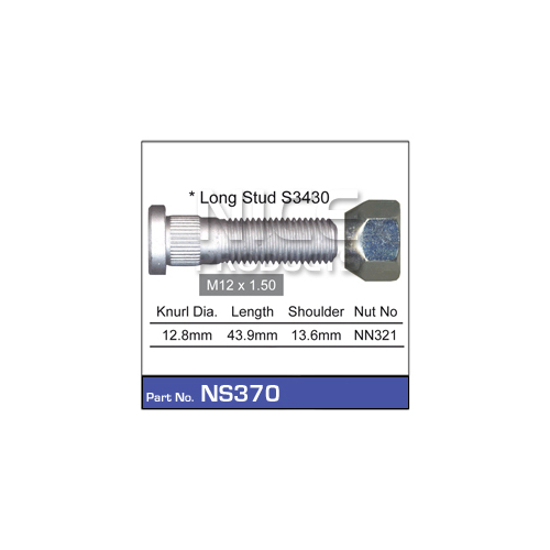 Nice  Wheel Stud & Nut (1)    NS370 NS370