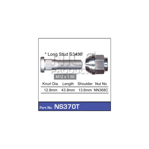 Nice  Wheel Stud & Nut (1)    NS370T NS370T