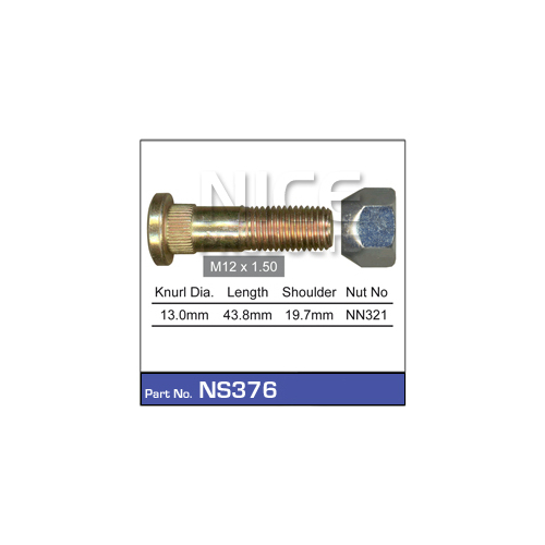 Nice  Wheel Stud & Nut (1)    NS376 NS376
