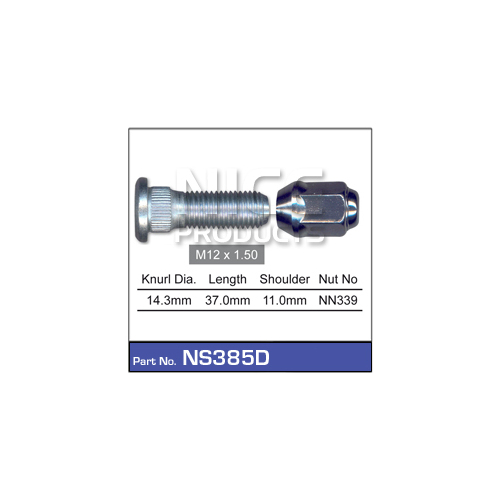 Nice  Wheel Stud & Nut (1)    NS385D NS385D