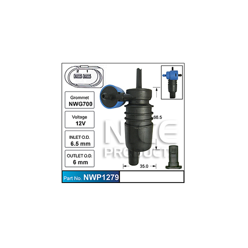 Nice  Windscreen Washer Pump    NWP1279 NWP1279