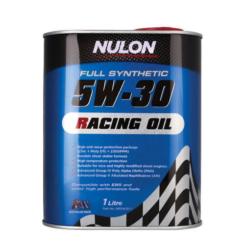 Nulon Full Synthetic Racing Engine Oil 1 Litre Can 5w30 NR5W30-1