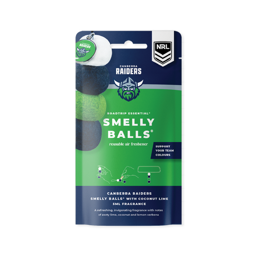 Smelly Balls Canberra Raiders Inspired Reusable Air Freshener Starter Set NRL445AJ