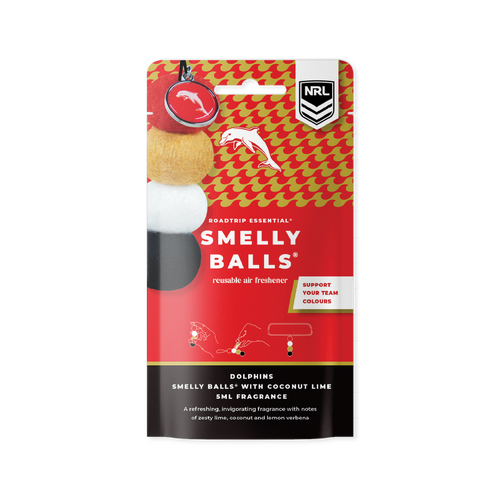Smelly Balls Redcliffe Dolphins Inspired Reusable Air Freshener Starter Set NRL445AT