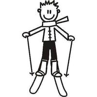 Genuine My Family Sticker - Older Boy Skiing