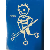 Genuine My Family Sticker - Older Boy Playing Hockey