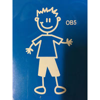 Genuine My Family Sticker - Older Boy in Plain Clothes