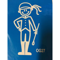 Genuine My Family Sticker - Older Girl in Horse Riding Gear
