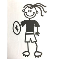 Genuine My Family Sticker - Older Girl with Football