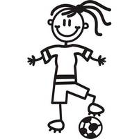 Genuine My Family Sticker - Older Girl with Soccerball