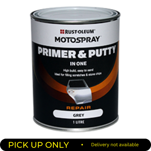 Rustoleum  Motospray Primer & Putty In One - For Acrylic & Enamel Paint Grey 1L  OH1 OH1 