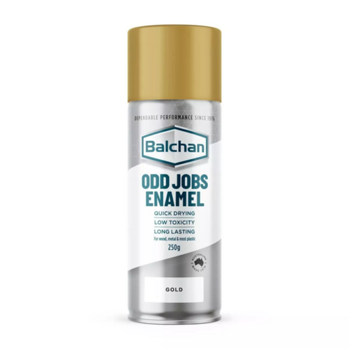 Balchan Oddjobs Enamel Spray Paint Metallic Gold 250g Aerosol OJ034