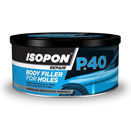 Isopon Fibreglass Reinforced Body Filler Paste For Holes Kit - 600mL P40/1